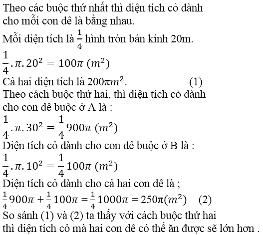 Giải bài tập SGK Toán lớp 9 bài 10: Diện tích hình tròn, hình quạt tròn