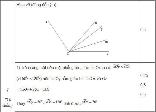 Đề thi khảo sát chất lượng đầu năm môn Toán lớp 7