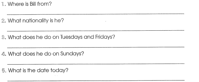 Bài tập cuối tuần môn Tiếng Anh lớp 4 Tuần 5