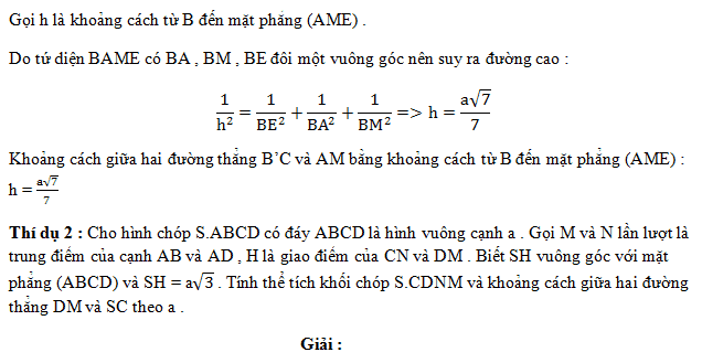 Cách tính khoảng cách giữa 2 đường thẳng chéo nhau trong không gian