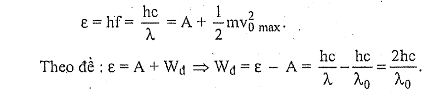 Ôn thi Đại học môn Vật Lí có đáp án - Đề số 9