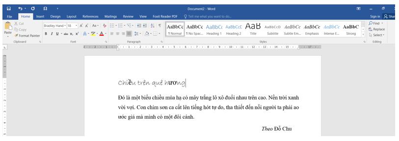  Thay đổi cỡ chữ và phông chữ