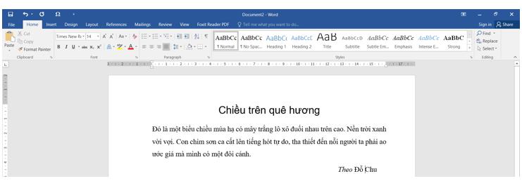  Thay đổi cỡ chữ và phông chữ