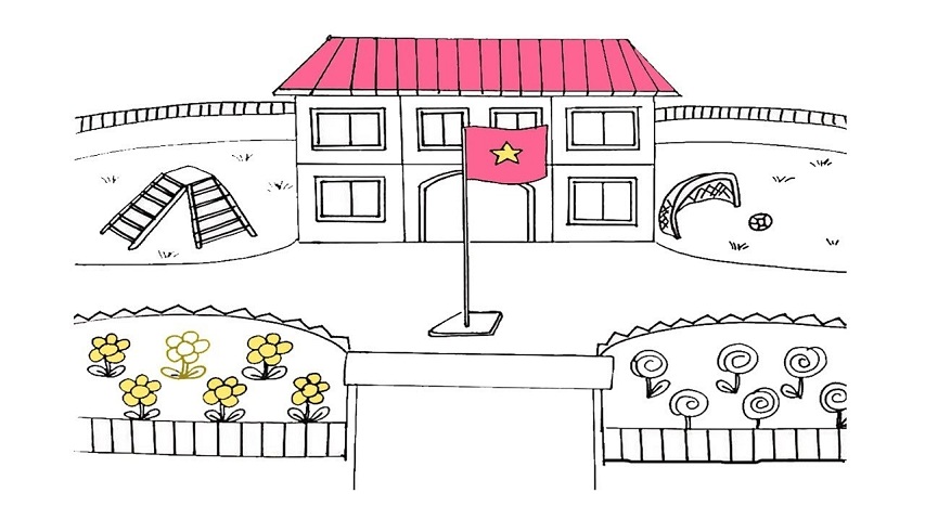 tranh to mau truong mam non 9