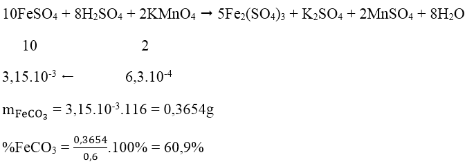 Các bài toán về chuẩn độ axit bazơ, chuẩn độ oxi hóa khử