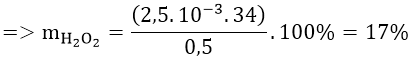 Các bài toán về chuẩn độ axit bazơ, chuẩn độ oxi hóa khử