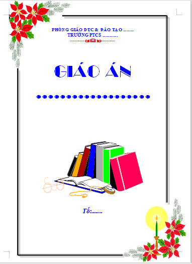 Mẫu bìa giáo án