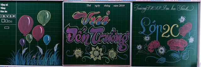 mau trang tri bang 7