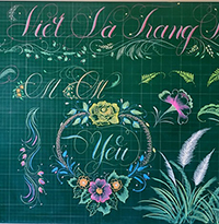 Mẫu hoa văn trang trí bảng lớp đẹp