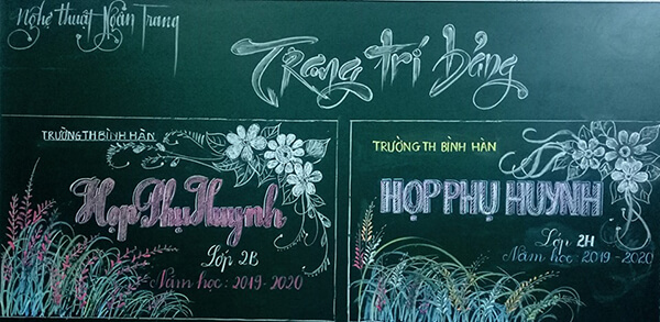 Trang trí bảng lớp họp phụ huynh