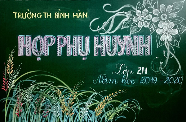 Mẫu bảng lớp họp phụ huynh