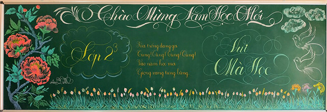 Trang trí bảng khai giảng