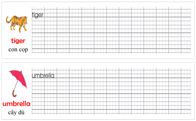 Tập viết Tiếng Anh lớp 2 Unit 5 Where's the ball?