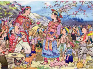 Kể lại truyện Con rồng cháu tiên