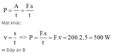 Trắc nghiệm: Công suất 
