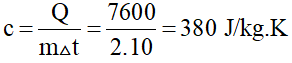 Trắc nghiệm: Tổng kết chương 2: Nhiệt học