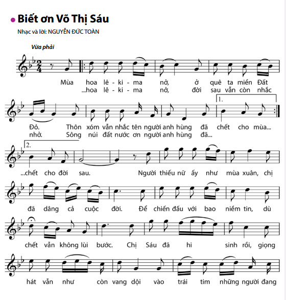 Soạn bài tập Âm nhạc lớp 8 Tiết 21: Ôn tập bài hát: Khát vọng mùa xuân; Ôn tập TĐN số 5