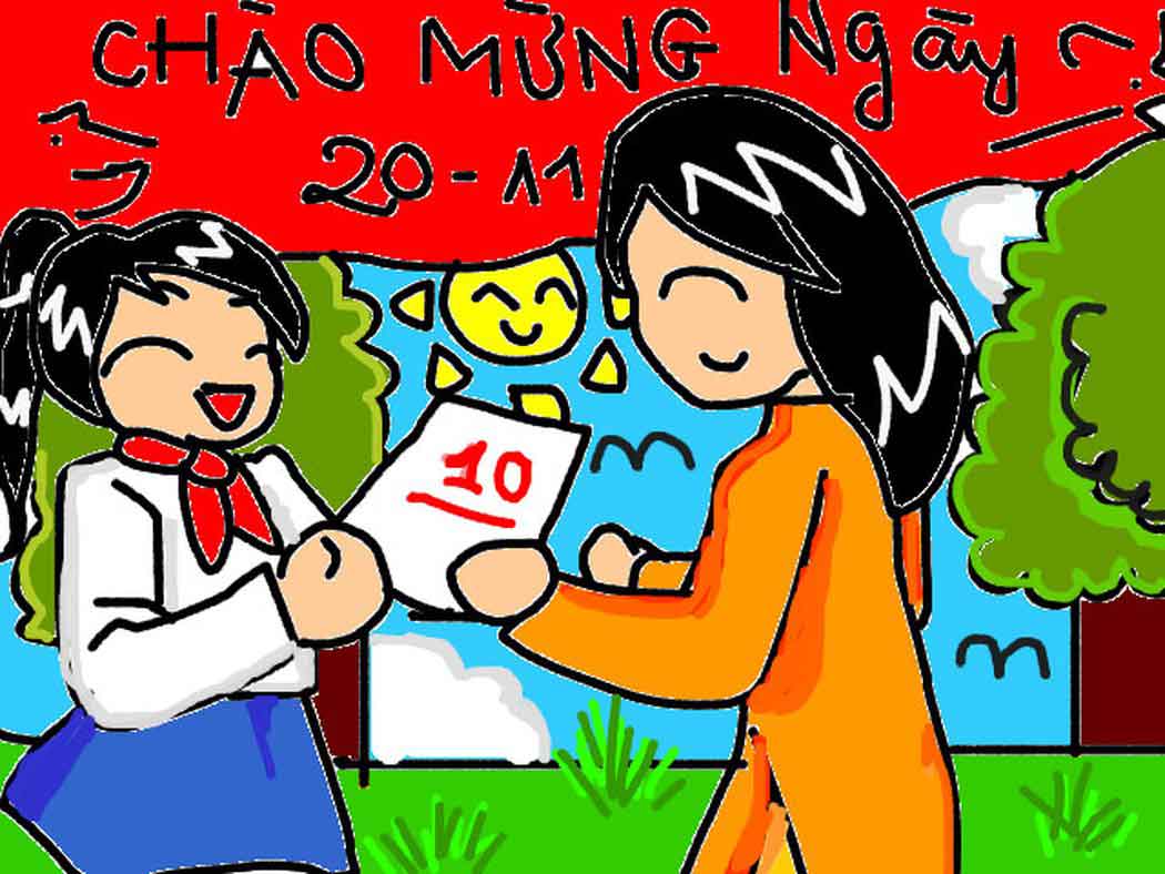 Soạn Mĩ thuật lớp 8 Bài 9: Vẽ tranh – Đề tài nhà giáo Việt Nam 20-11