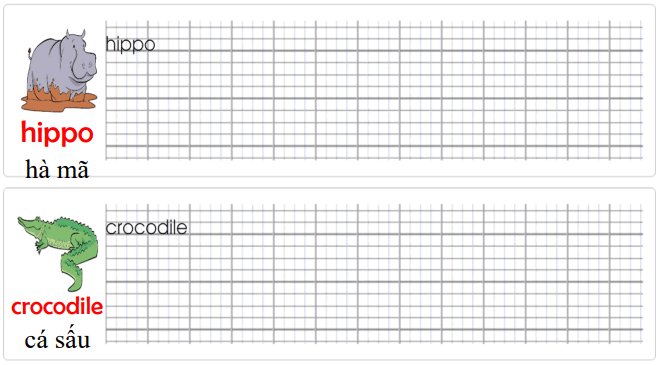 Tập viết Tiếng Anh lớp 1 Unit 6 They're bears