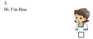 Kiểm tra tiếng Anh lớp 3 Unit 1 Hello