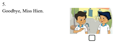 Kiểm tra tiếng Anh lớp 3 Unit 1 Hello