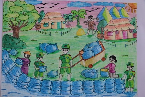 Soạn Mĩ thuật lớp 9 Bài 14: Vẽ tranh - Đề tài lực lượng vũ trang