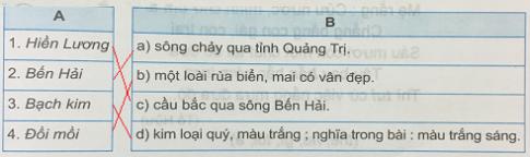 Giải bài 13C: Cửa Tùng, sông Bến Hải ở miền nào?