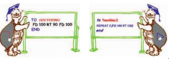 Giải bài tập Tin học lớp 5: Thủ tục trong Logo