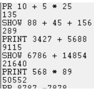 Viết chữ và làm tính trong Logo