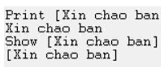 Viết chữ và làm tính trong Logo