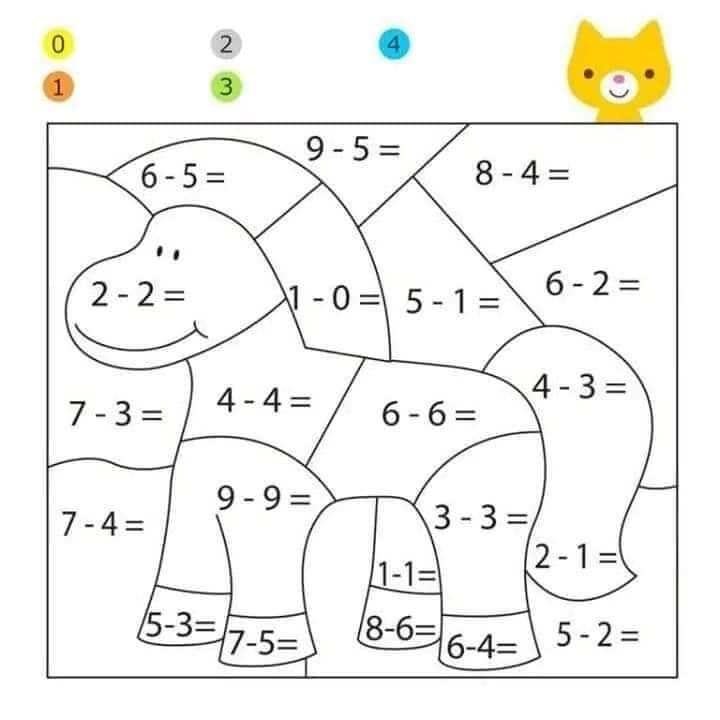 tranh tô màu toán tư duy cho trẻ