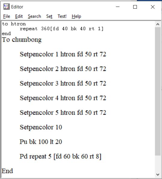 Thế giới hình học trong Logo