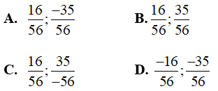 Trắc nghiệm: Quy đồng mẫu nhiều phân số 