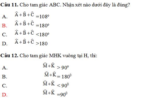 Đề thi giữa kì 1 Toán 7