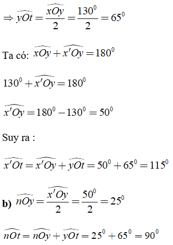 Trắc nghiệm: Tia phân giác của góc