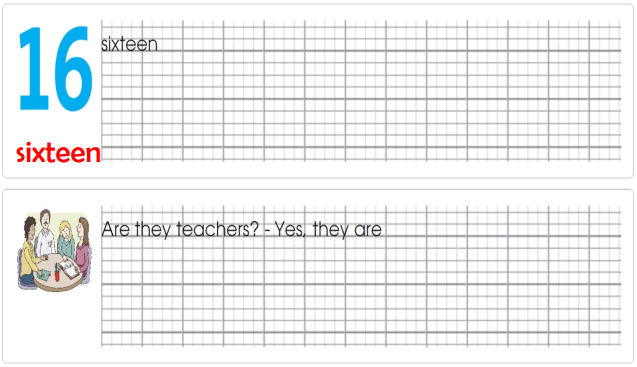 Tập viết Tiếng Anh lớp 1 Unit 7 Are they teachers?