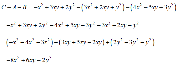 Trắc nghiệm: Cộng, trừ đa thức