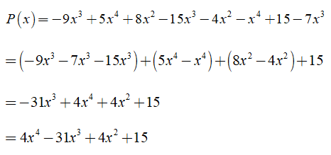 Trắc nghiệm: Cộng, trừ đa thức một biến 