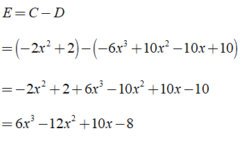 Trắc nghiệm: Cộng, trừ đa thức một biến 
