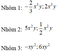 Trắc nghiệm: Đơn thức đồng dạng 