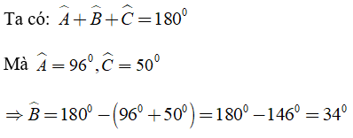 Trắc nghiệm: Tổng ba góc của một tam giác