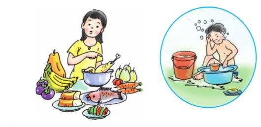 Hoạt động 1 Giải SGK Tự nhiên và xã hội 1 bài 10