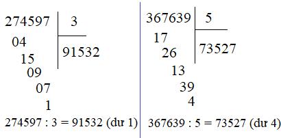 Chia cho số có một chữ số