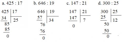 Chia cho số có hai chữ số