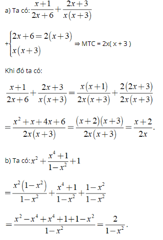 Lý thuyết: Phép cộng các phân thức đại số 