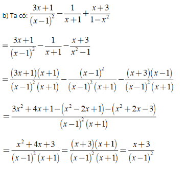 Lý thuyết: Phép trừ các phân thức đại số 