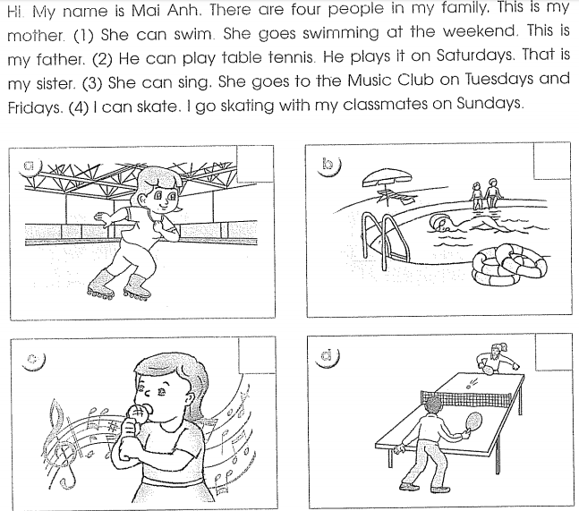 Bài tập cuối tuần môn Tiếng Anh lớp 4 Tuần 8