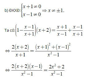 Bài tập: Phương trình chứa ẩn ở mẫu