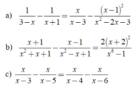 Bài tập: Phương trình chứa ẩn ở mẫu