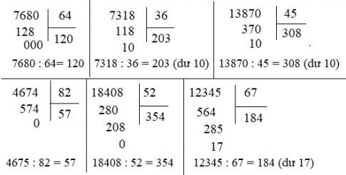 Giải Toán lớp 4 VNEN bài 50: Thương có chữ số 0